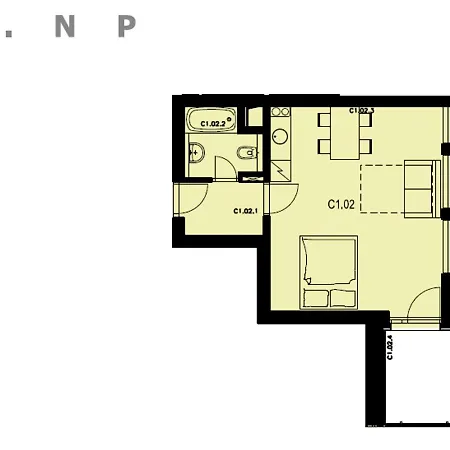 Apartman Resident C102 - Slunne Prostorne Studio 1kk S Kuchyni A Terasou